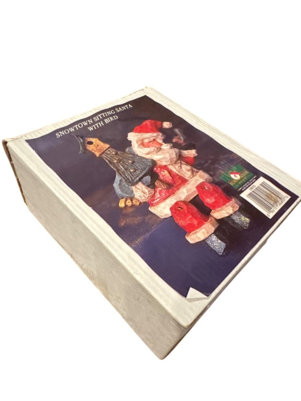 Kurt S Adler Snowtown Sitting Santa With Bird Dangling Legs Shelf Sitter w/Box - Picture 5 of 14